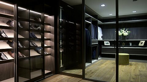 Built-in and walk-in wardrobe