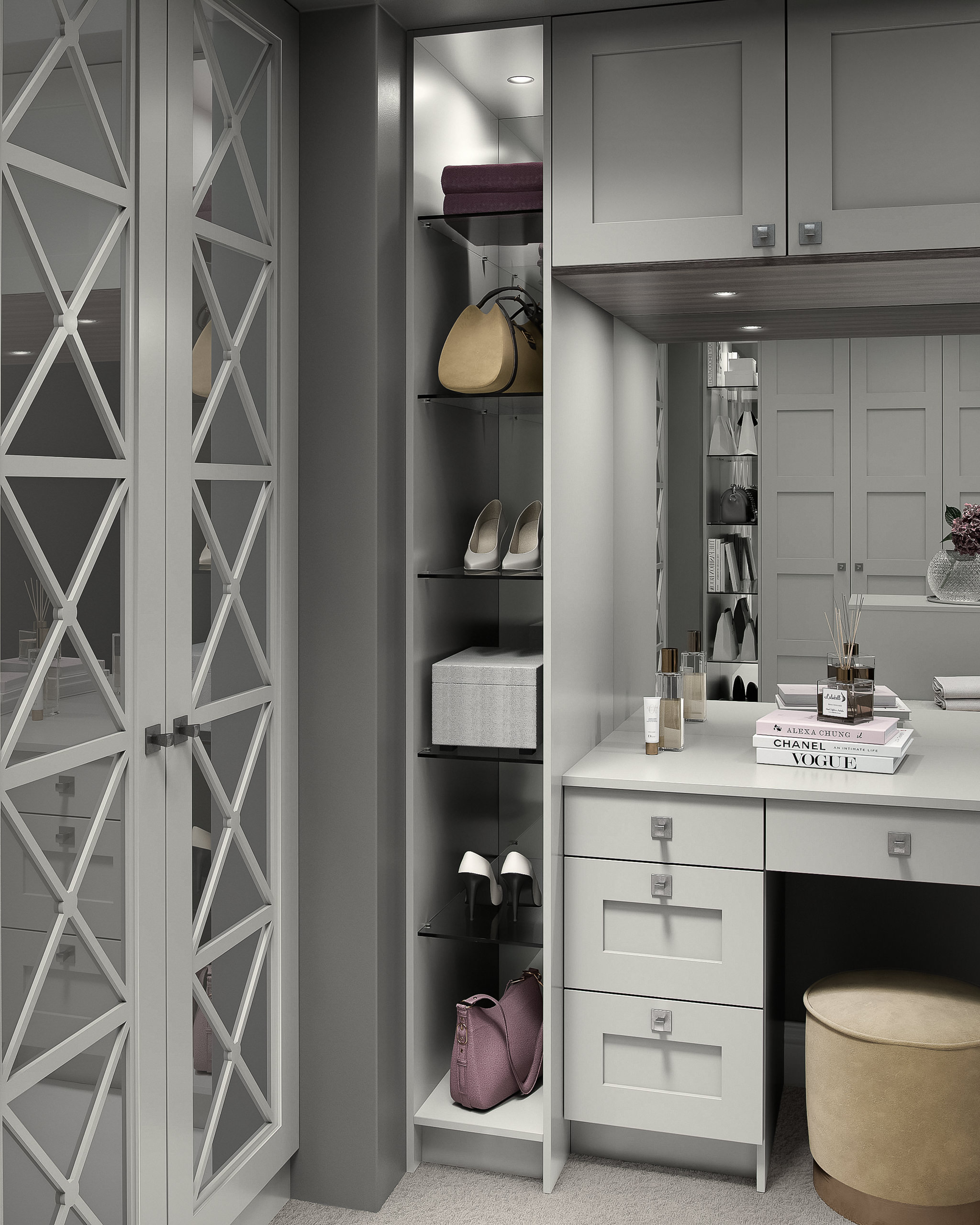 Traditional design for storage space solution